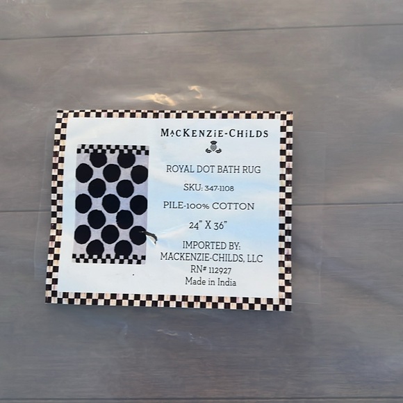 MacKenzie-Childs 24x36 Royal Dot Bath Rug - Picture 10 of 13